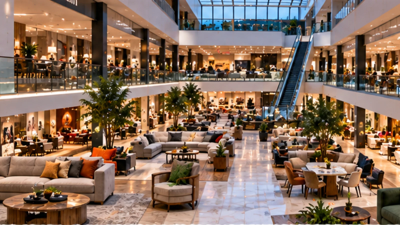 Modern mobilya AVM showroomu ve koltuk koleksiyonları
